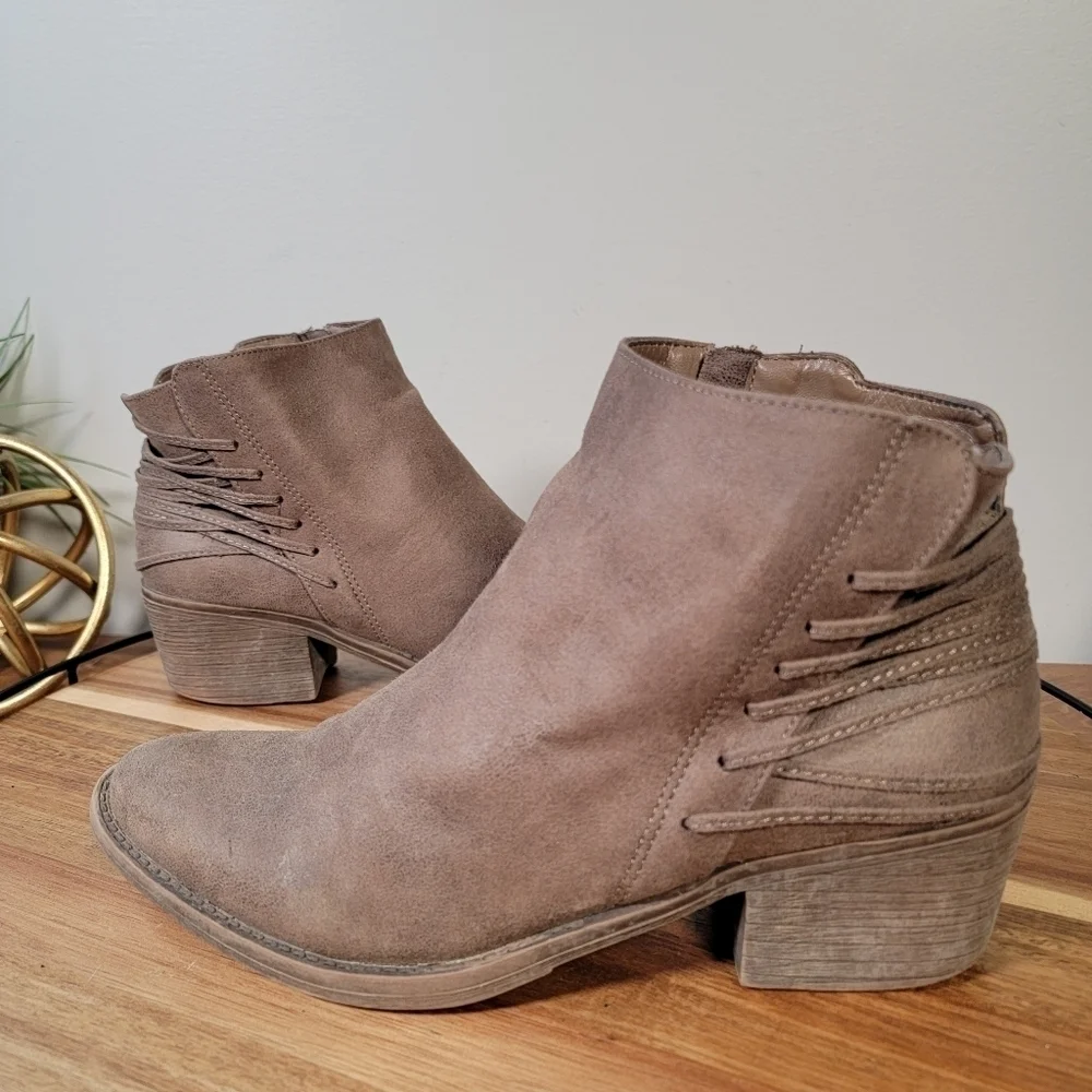 Very Volatile Vegan Leather Ankle Boots Size 8